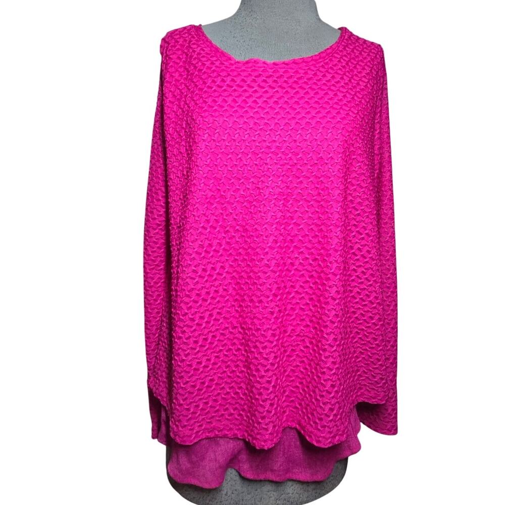 Pink Long Sleeve Blouse Size Medium